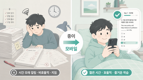 종이에서 모바일로