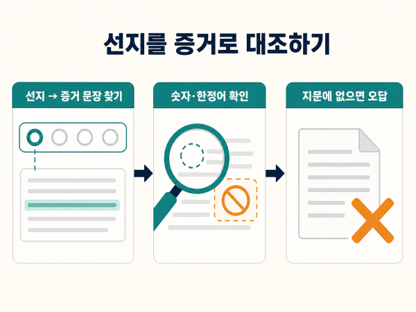 수능 영어 내용 일치/불일치 — 선지 하나씩 