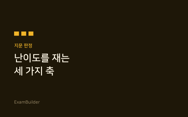 영어 지문의 난이도를 판정하는 세 가지 지표